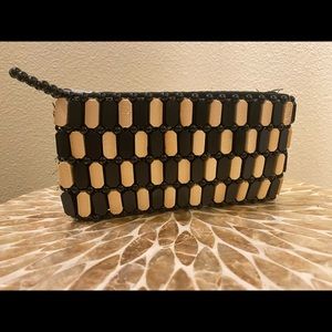 Hand Made African Wood Bead Clutch